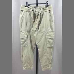 NEW Banana Republic Jeans Womens 4 green denim straight taper cargo casual